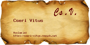 Cseri Vitus névjegykártya